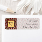 Leopard Print Zickzack Return Address Label (Insitu)