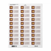 Leopard Print Zickzack Return Address Label (Vorne)