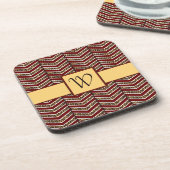 Leopard Print Zickzack Square Untersetzer (Linke Seite)
