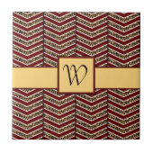Leopard Print Zickzack Tile Fliese (Vorderseite)