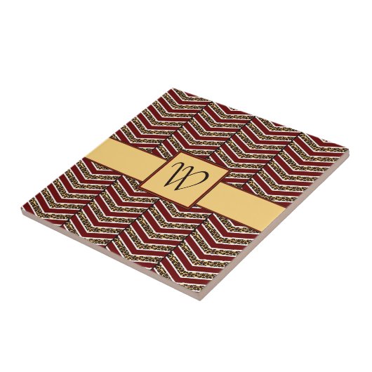 Leopard Print Zickzack Tile Fliese (Seite)