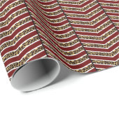 Leopard Print Zickzack Wrapping Paper Geschenkpapier (Rolleneckpunkt)