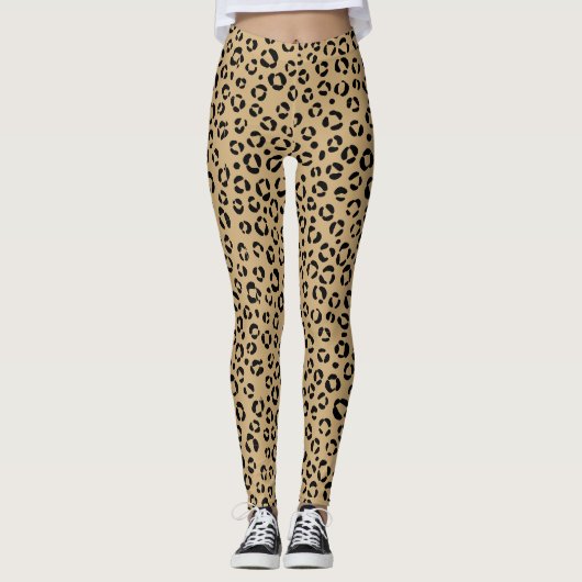 Leopard-Printdesign Leggings (Vorderseite)