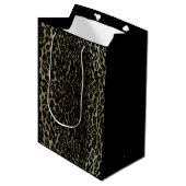 Leopard-Printmedien-Geschenk-Tasche Mittlere Geschenktüte (Vorderseite Schrägansicht)