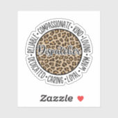 Leopard-Printwerbung für den Dispatcher - Notfall Aufkleber (Blatt)