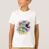 Leopard Psychedelic Paint Splats T-Shirt (Vorderseite)