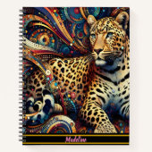 Leopard Puls: Lebendes Dschungel-Erlebnis Notizblock (Vorderseite)