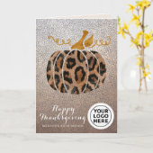 Leopard Pumpkin Card Erntedank Company Logo Karte (Gelbe Blume)