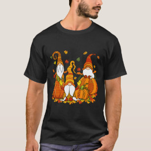 Leopard Pumpkin drucken Karierte Gnome Herbst als T-Shirt