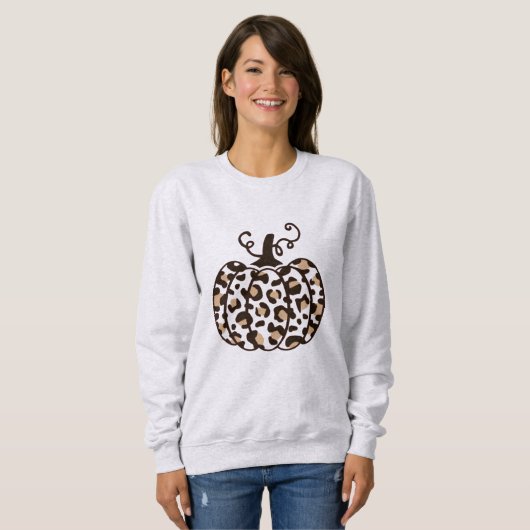 Leopard Pumpkin Erntedank Sweatshirt (Vorne ganz)