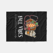 Leopard Pumpkin Fall Vibes und dass Picu Nurse Lif Fleecedecke (Vorderseite (Horizontal))