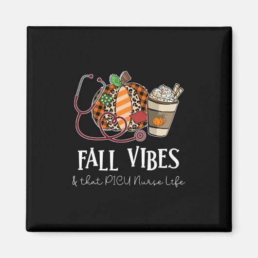 Leopard Pumpkin Fall Vibes und dass Picu Nurse Lif Magnet (Vorne)