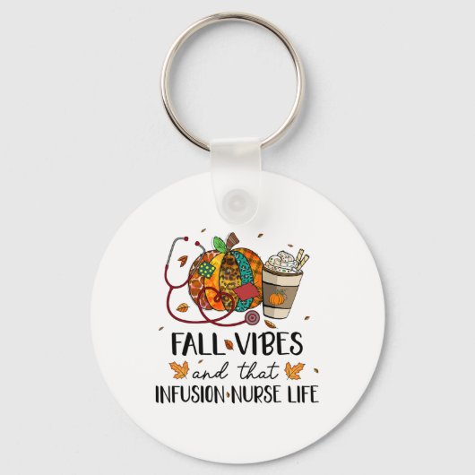 Leopard Pumpkin Fall Vibes und diese Infusion Kran Schlüsselanhänger (Vorderseite)