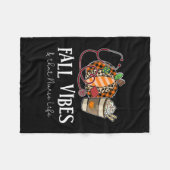 Leopard Pumpkin Fall Vibes und dieses Krankenleben Fleecedecke (Vorderseite (Horizontal))