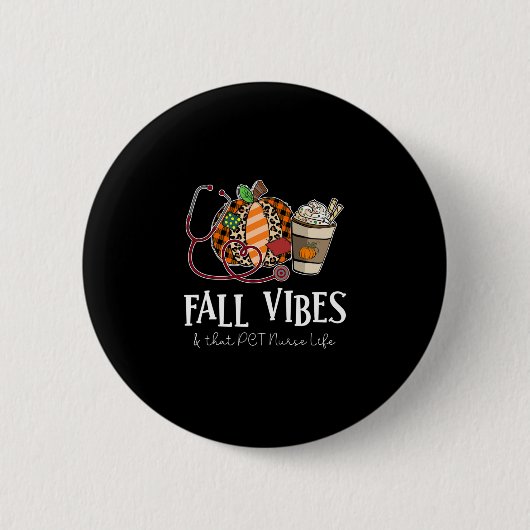 Leopard Pumpkin Fall Vibes und dieses Pct Nurlife Button (Vorderseite)