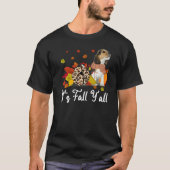 Leopard Pumpkin Falling It's Fall Y'all Yellow Bea T-Shirt (Vorderseite)