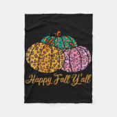Leopard Pumpkin glücklich Fall Yall Herbst Pumpkin Fleecedecke (Vorderseite)