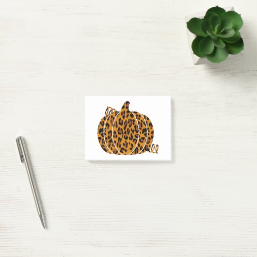 Leopard Pumpkin / Herbstsaison Post-it Klebezettel (Büro)