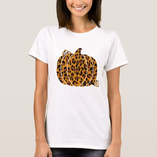 Leopard Pumpkin / Herbstsaison T-Shirt (Vorderseite)