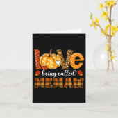Leopard Pumpkin-Liebe heißt Memaw Fall Danke Karte (Gelbe Blume)