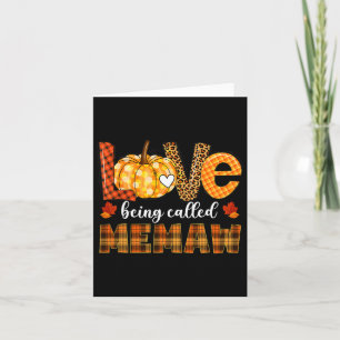 Leopard Pumpkin-Liebe heißt Memaw Fall Danke Karte