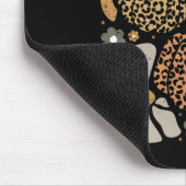 Leopard Pumpkin mit Blume Boho Floral Thanksgiv Mousepad (Ecke)
