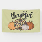 Leopard Pumpkin Season Erntedank Halloween Fall Banner (Horizontal)