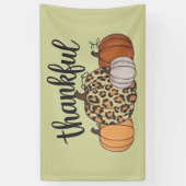 Leopard Pumpkin Season Erntedank Halloween Fall Banner (Vertikal)