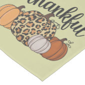 Leopard Pumpkin Season Erntedank Halloween Fall Kurzer Tischläufer (Ecke)