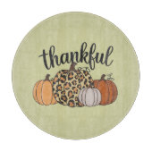Leopard Pumpkin Season Erntedank Halloween Fall Schneidebrett (Vorderseite)