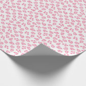 Leopard-Punkt in Rosa Geschenkpapier (Ecke)
