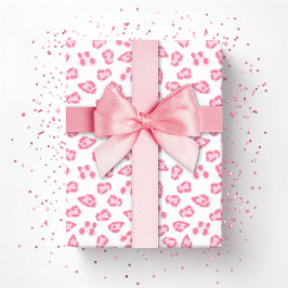 Leopard-Punkt in Rosa Geschenkpapier