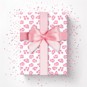 Leopard-Punkt in Rosa Geschenkpapier