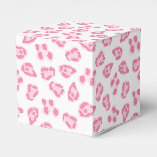 Leopard-Punkt in Rosa Geschenkschachtel (Vorderseite)