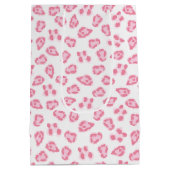 Leopard-Punkt in Rosa Mittlere Geschenktüte (Rückseite)