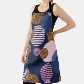Leopard-Punkte: Dunkle blaue Eleganz. Schürze (InSitu)