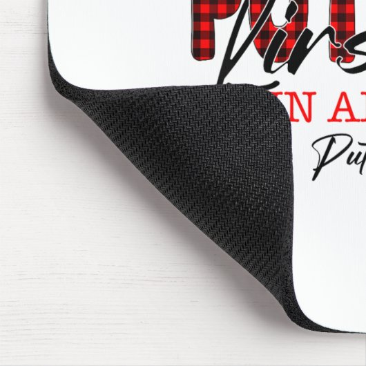 Leopard Put God First In All Things Santa Hat Xmas Mousepad (Ecke)