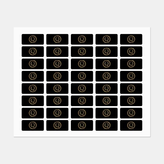 Leopard Q Etiketten (Blatt)