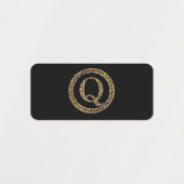 Leopard Q Etiketten (Design 2)