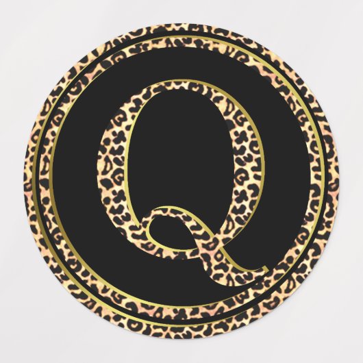 Leopard Q Etiketten (Design 2)