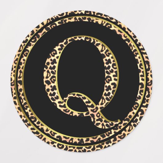 Leopard Q Etiketten (Design 1)