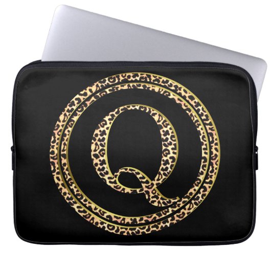 Leopard Q Laptopschutzhülle (Vorderseite)