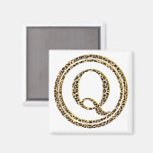 Leopard Q Magnet (Vorderseite/Rückseite)