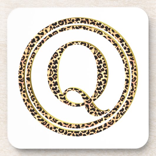 Leopard Q Untersetzer (Vorderseite)