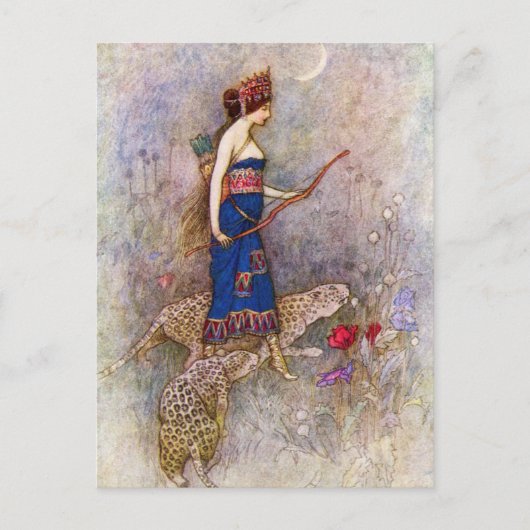Leopard Queen Postcard Postkarte (Vorderseite)