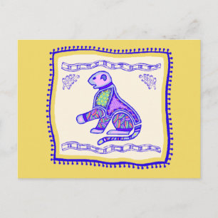 Leopard Quilt Postkarte