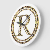 Leopard R Große Wanduhr (Winkel)
