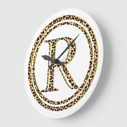 Leopard R Große Wanduhr (Winkel)