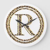 Leopard R Große Wanduhr (Vorderseite)