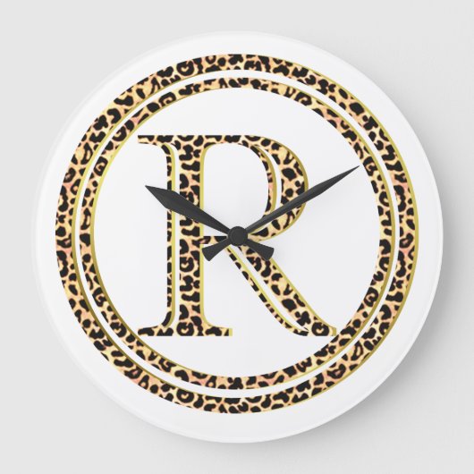Leopard R Große Wanduhr (Vorderseite)